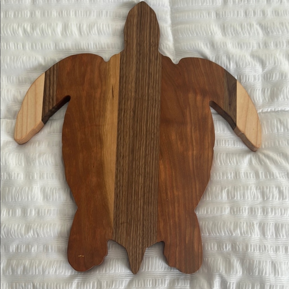 Brown Sea Turtle Art Wooden Wall Decor or Cutting board